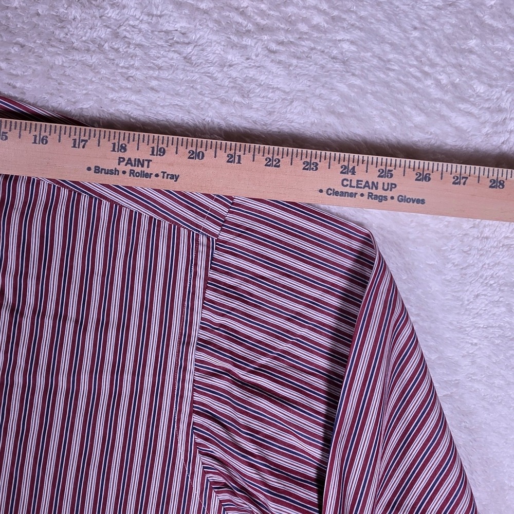 Ralph Lauren Blake Mens L Red White Navy Striped L/S Button Down Shirt - Picture 6 of 8